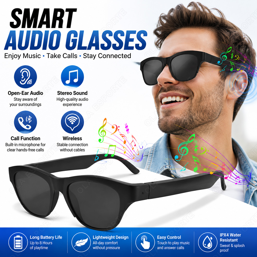 Smart Audio Glasses Touch Control - Slimme audiobril Bluetooth 5.3 Touch Control