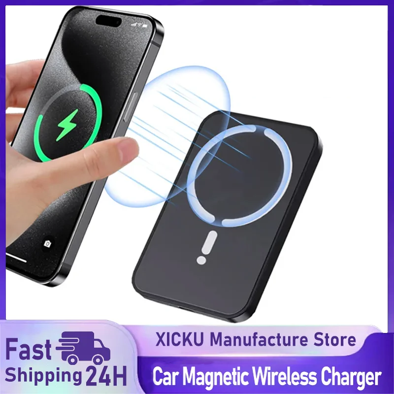 Smart Glasses Magnetic Charging Cable - Magnetische auto draadloze oplader ventilatieopening GPS