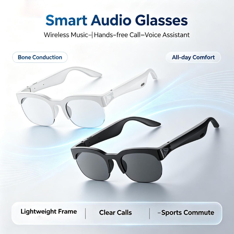 Bone Conduction Sunglasses Sports - Bone Conduction Smart Audio Bril, Draadloze