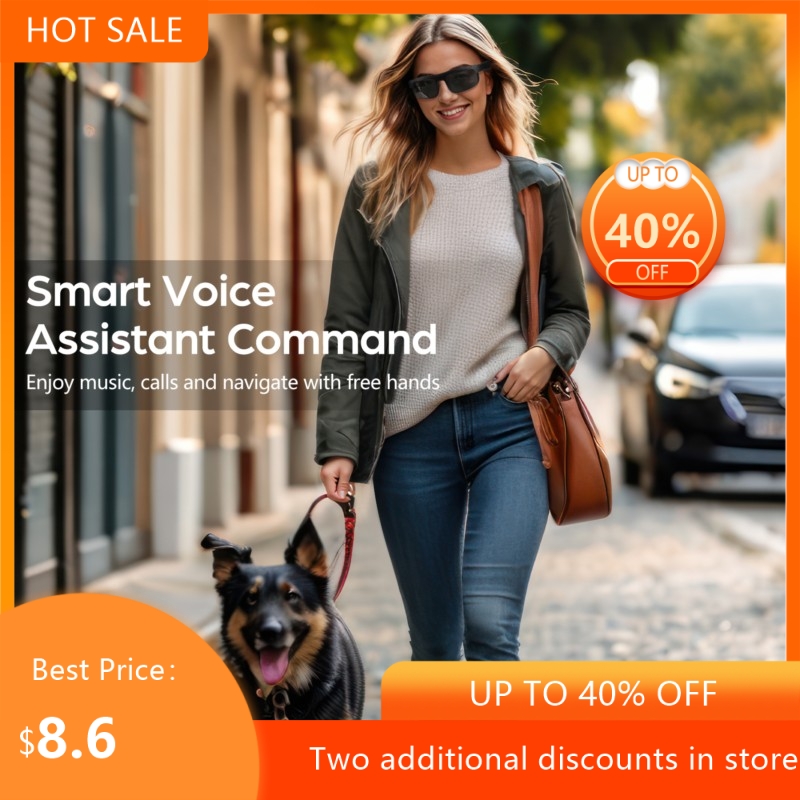 Bone Conduction Sunglasses Sports - Echowear Smart Bluetooth Bril met Beengeleiding,