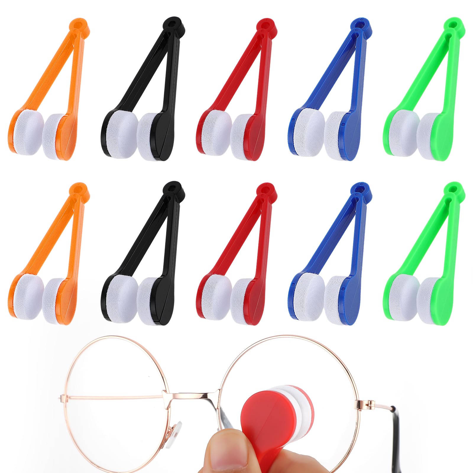Eyewear Cleaning Cloth Microfiber Kit - 1/3/5 PCS Draagbare Bril Reinigingsborstel Bril