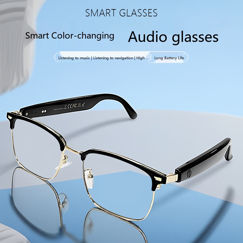 Blue Light Blocking Smart Audio Glasses - Slimme audio-bril met Bluetooth, blauwlichtfilterende lenzen