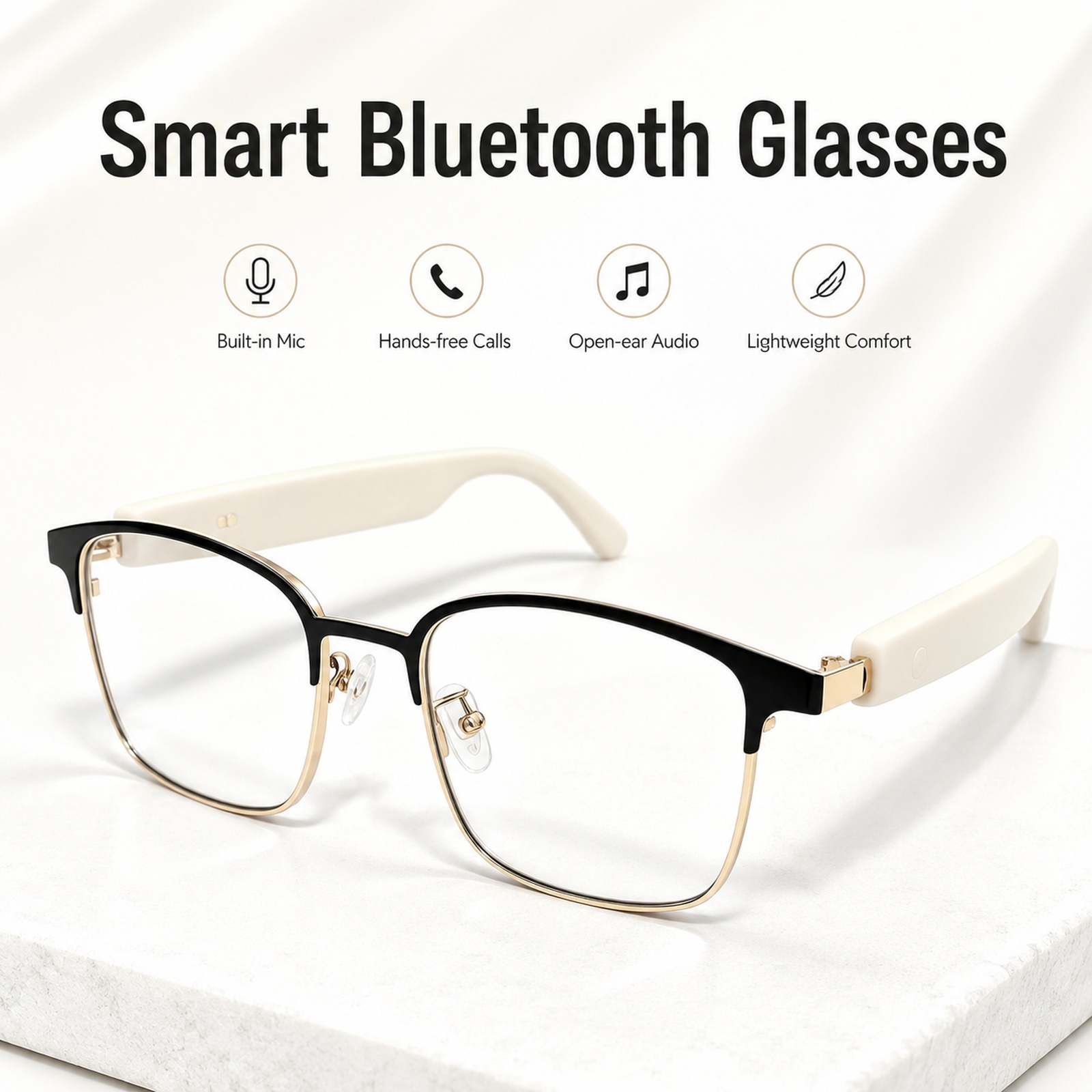 Smart Sunglasses Open Ear Music Calls - Open-ear Bluetooth-bril voor kantoorwerk en autorijden,