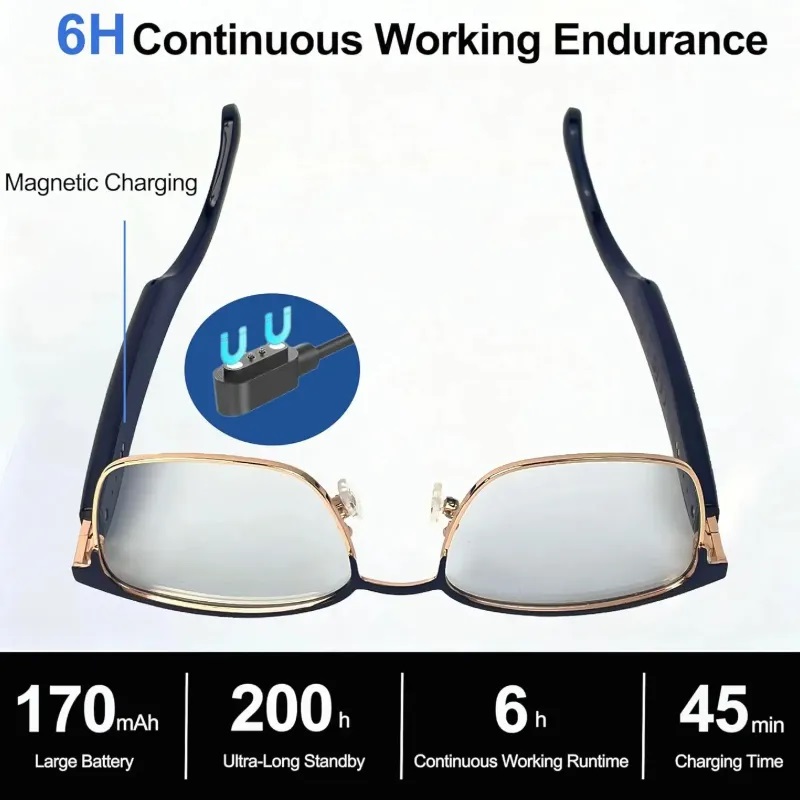 Blue Light Blocking Smart Audio Glasses - VUB Muziek Bluetooth Audio Slimme Leesbril