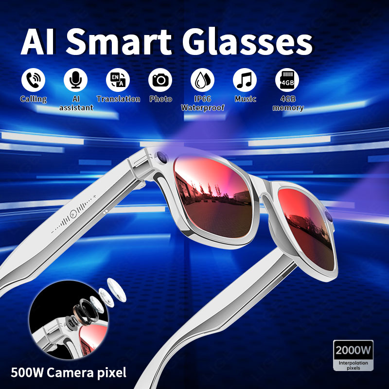 Smart Glasses Camera Video Recording 1080P - AI 5 miljoen pixels slimme bril