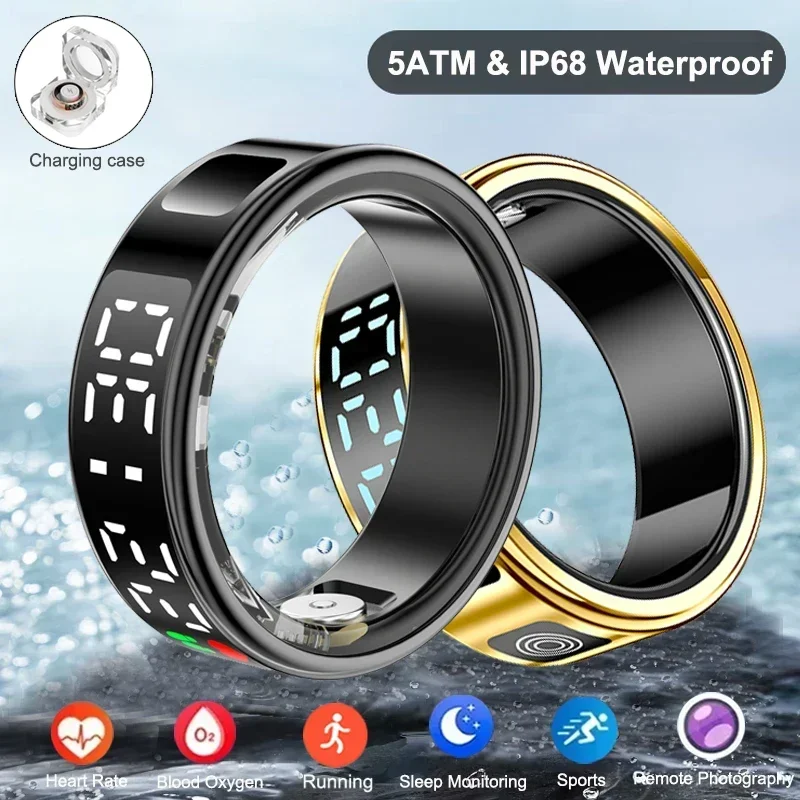 Smart Ring Health Tracker Blood Oxygen - Slimme Ring Voor Mannen Vrouwen Multifunctionele