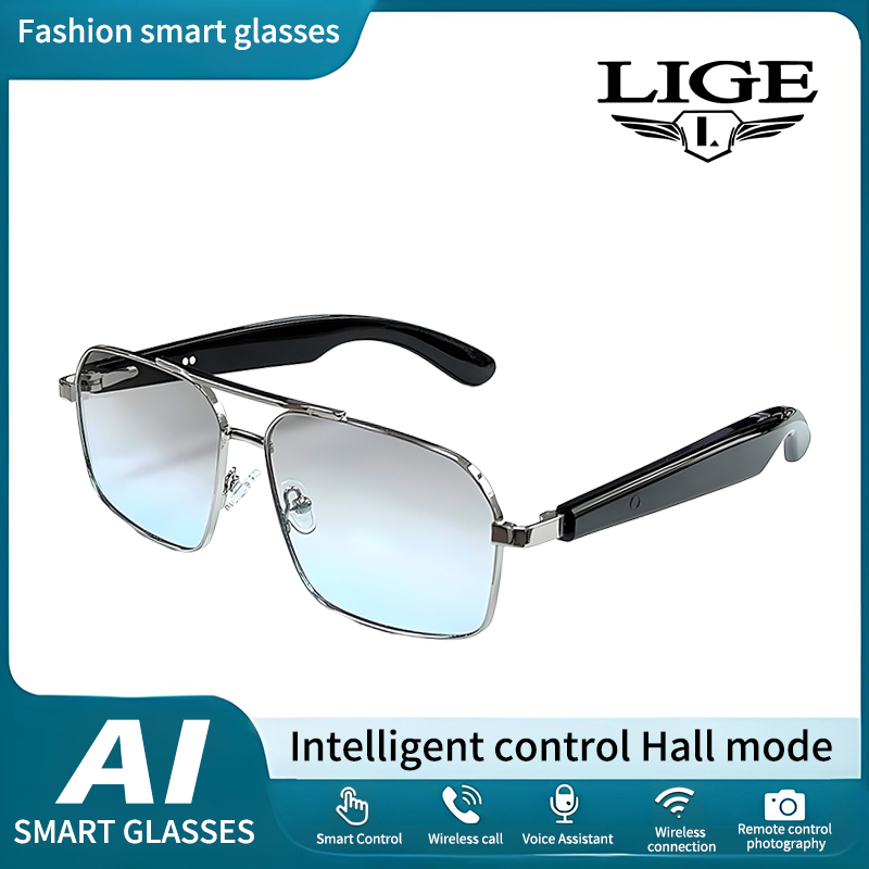 Smart Audio Glasses Bluetooth Polarized - LUIK Vrouw Man Bril Metalen Frame