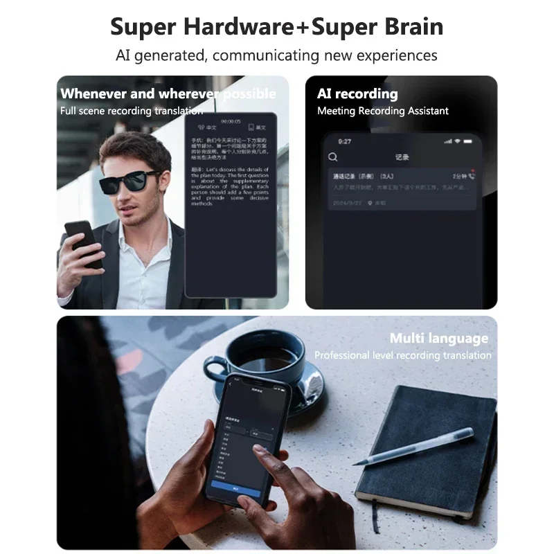 AI-vertaalbril Slimme zelfopla - Smart Audio Glasses Bluetooth Polarized recensie en prijs