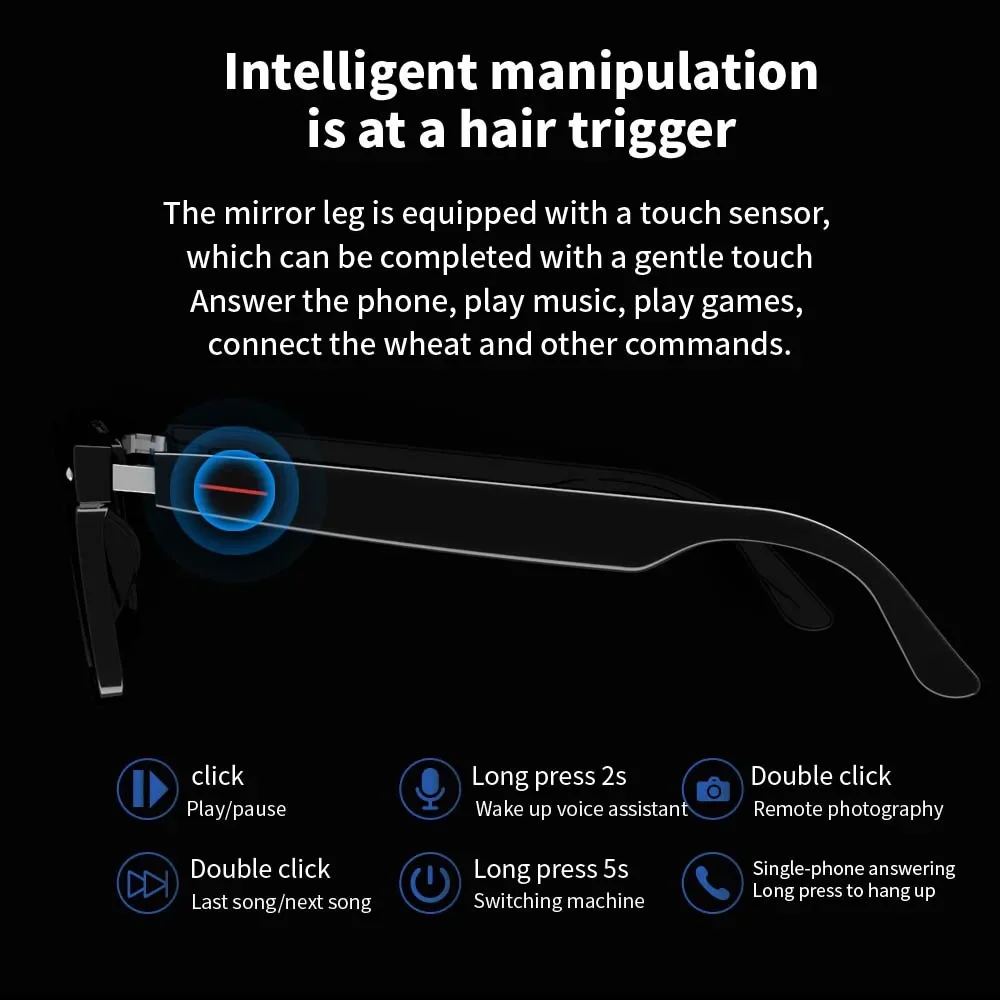 VIKEFON E13 slimme bril met bl - Smart Audio Glasses Bluetooth Polarized recensie en prijs