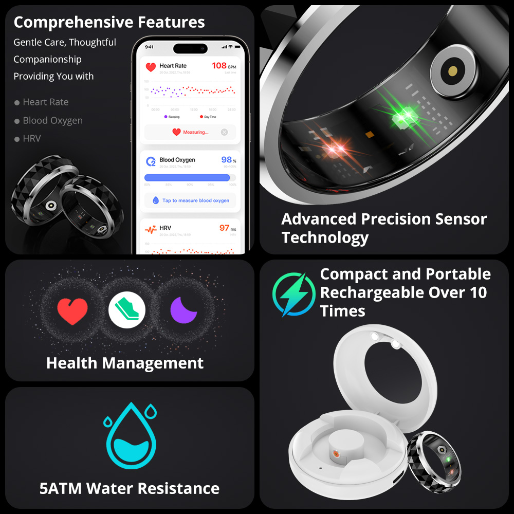 2024 COLMI R11 slimme ring, Fi - Smart Ring Health Tracker Blood Oxygen recensie en prijs