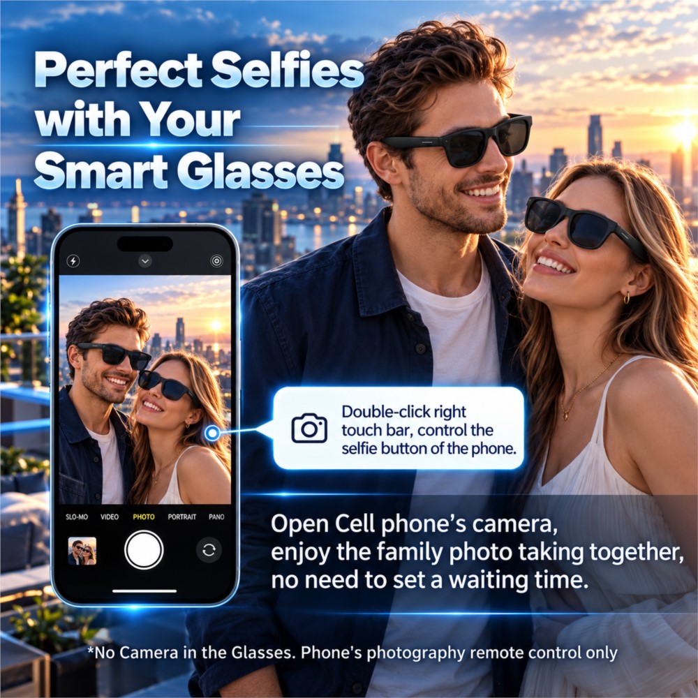 Slimme audiobril, draadloze Bl - Smart Audio Glasses Touch Control recensie en prijs