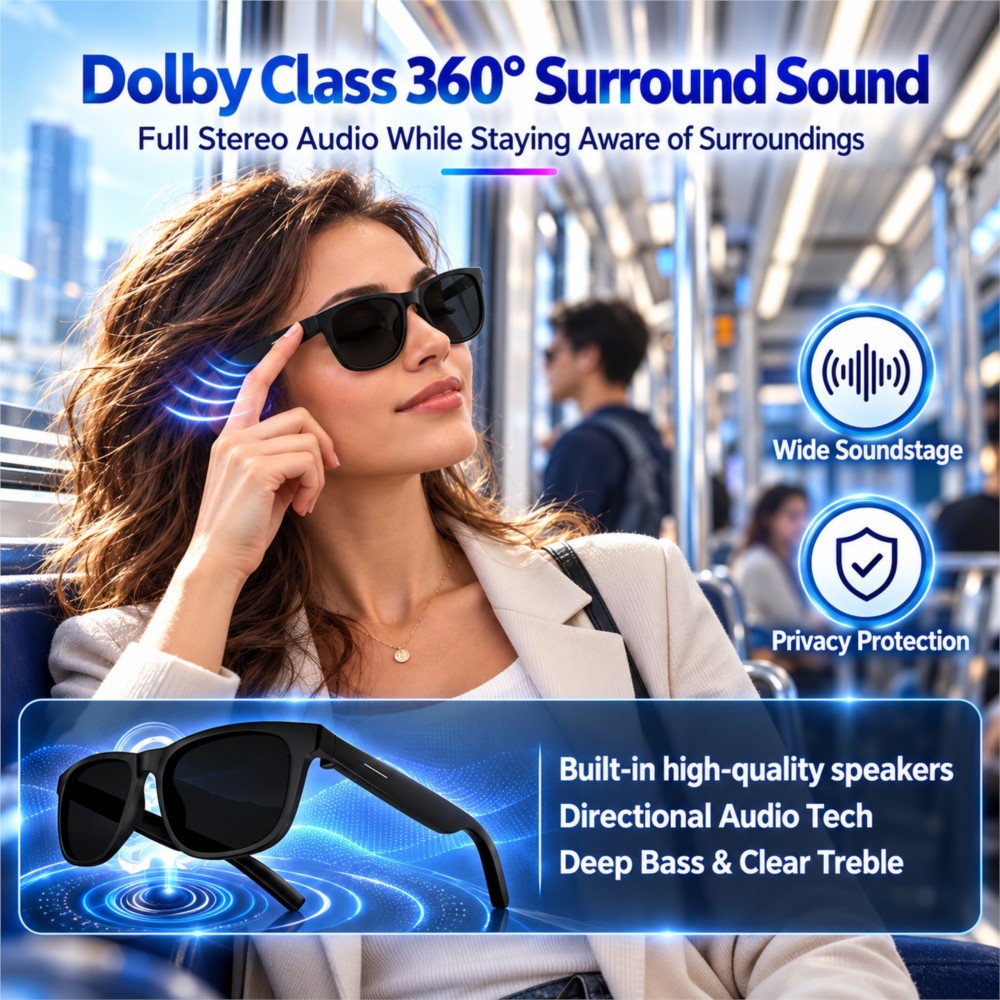 Slimme audiobril, draadloze Bl - Smart Audio Glasses Touch Control recensie en prijs