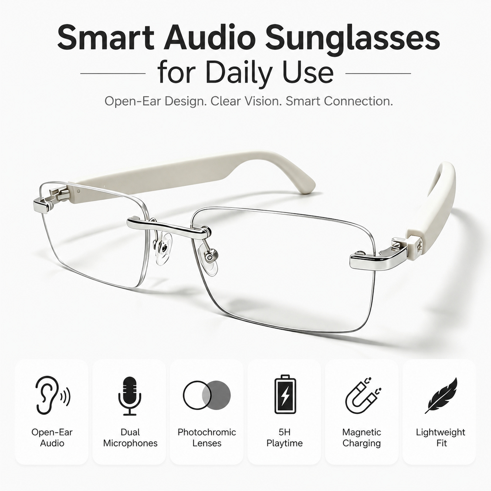 Fotochromatische slimme bril m - Photochromic Smart Sunglasses Audio recensie en prijs