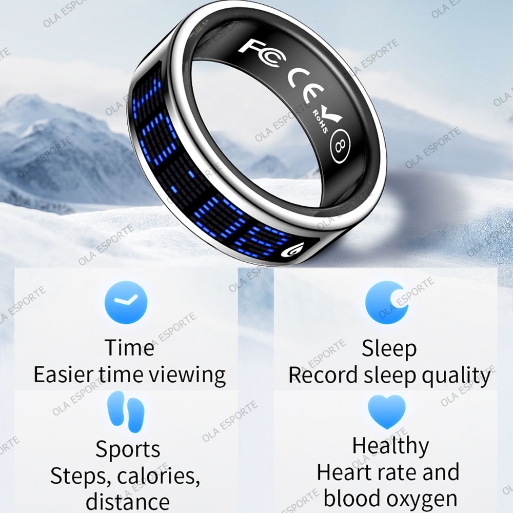 Smart Ring met touchscreen, op - Smart Ring Health Tracker Blood Oxygen recensie en prijs