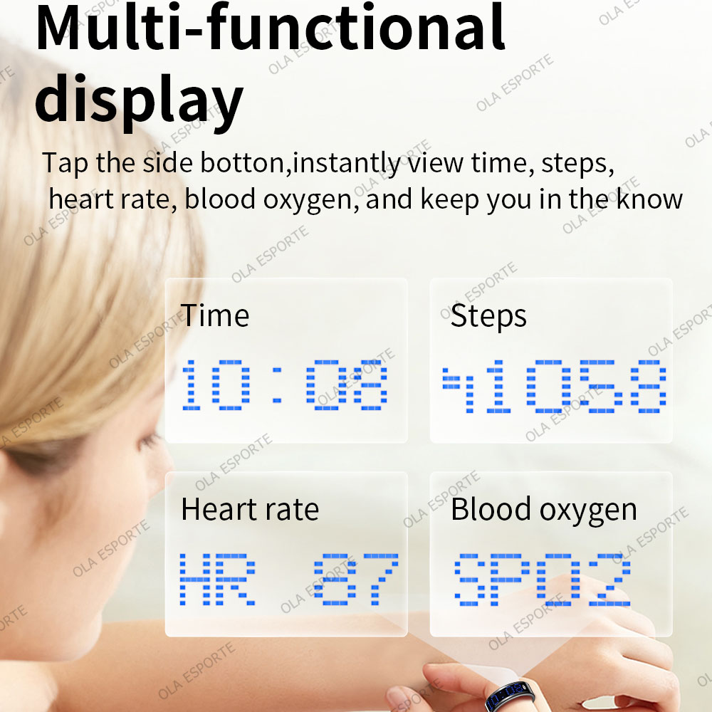 Smart Ring met touchscreen, op - Smart Ring Health Tracker Blood Oxygen recensie en prijs