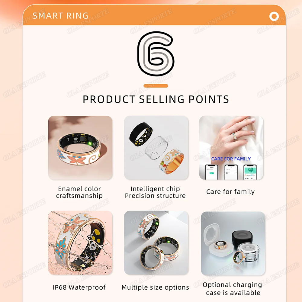 Nieuwe Emaille Vakmanschap Sma - Smart Ring Health Tracker Blood Oxygen recensie en prijs