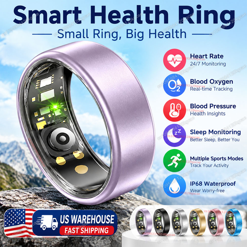 Slimme ring met hartslag-, blo - Smart Ring Health Tracker Blood Oxygen recensie en prijs