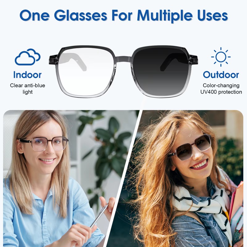 M10C Smart Bluetooth-bril, fot - Photochromic Smart Sunglasses Audio recensie en prijs