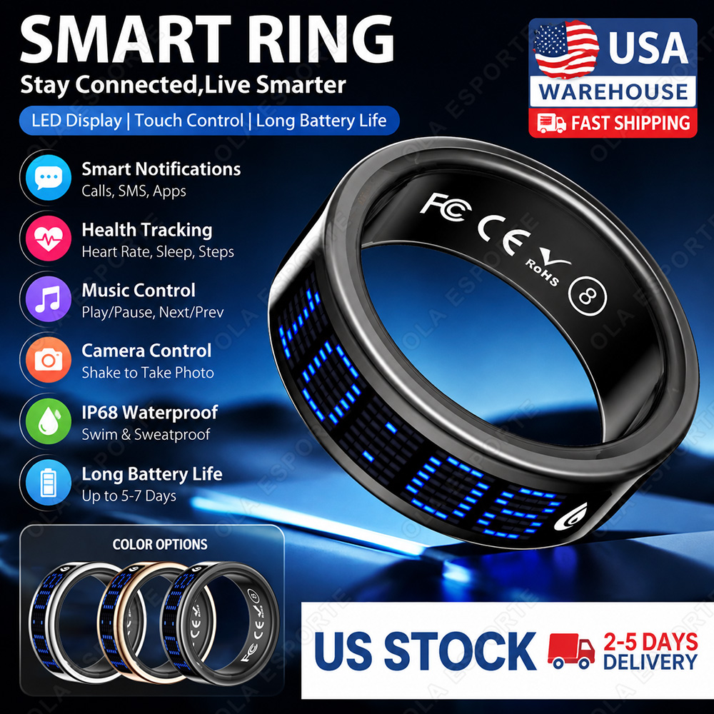 Nieuwe 2026 Call ID Reminder S - Smart Ring Health Tracker Blood Oxygen recensie en prijs