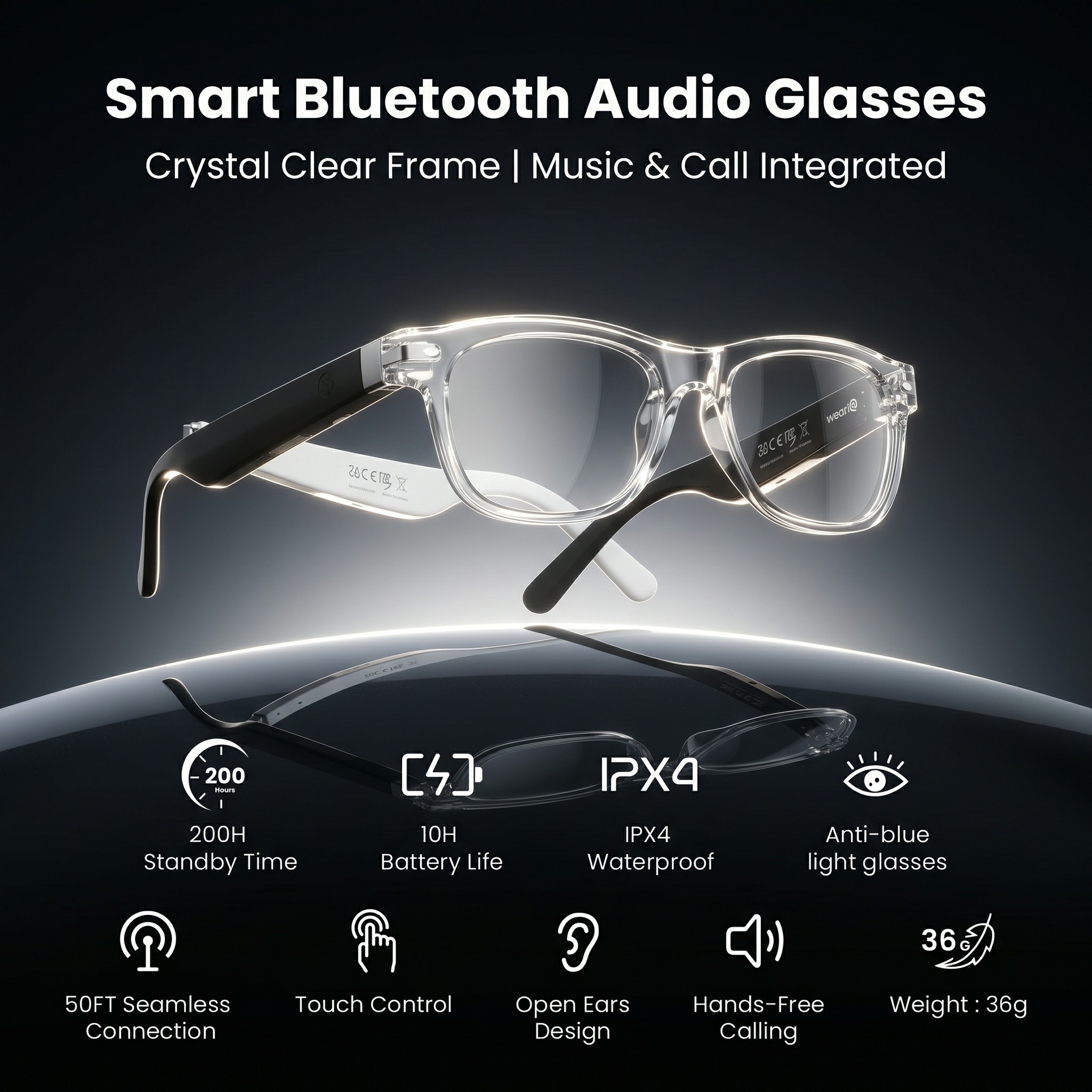Slimme Bluetooth-bril Veelzijd - Smart Audio Glasses Bluetooth Polarized recensie en prijs