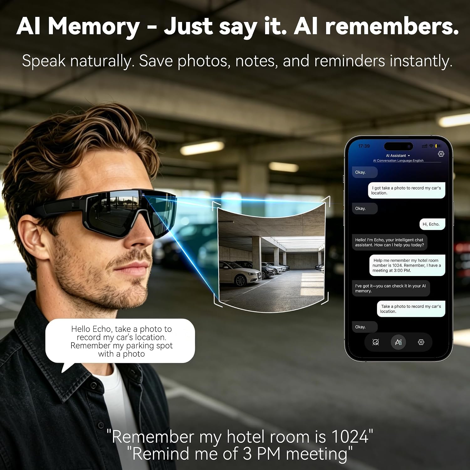 Nieuwe AI Smart Bril Met Camer - Smart Glasses Camera Video Recording 1080P recensie en prijs