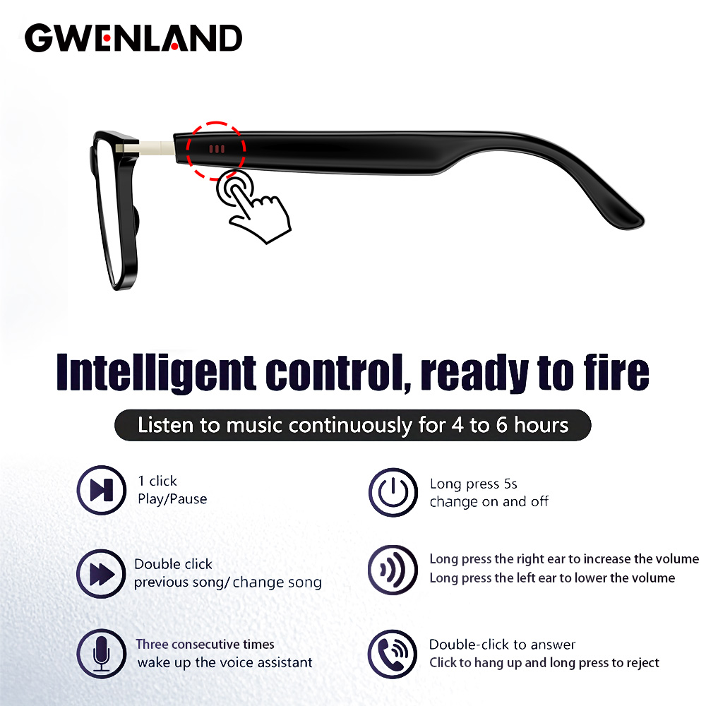 AI Slimme Bril, Real-Time Vert - Smart Audio Glasses Touch Control recensie en prijs