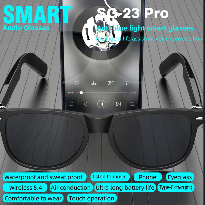 SG‑23 Pro Smart Audio Bril Dra - Smart Sunglasses Open Ear Music Calls recensie en prijs