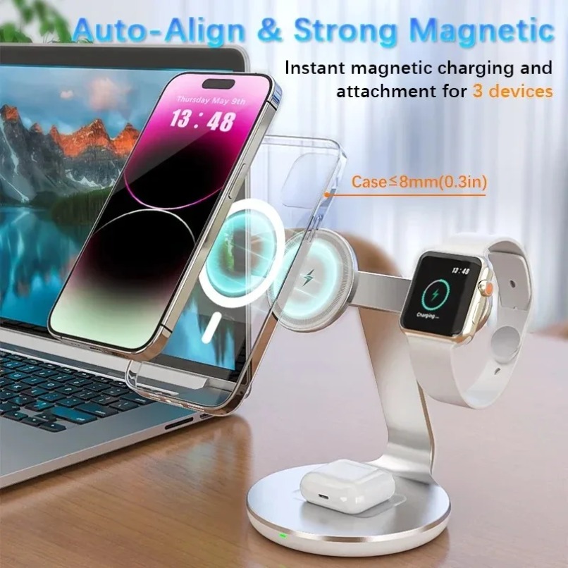 3-in-1 draadloze oplaadstation - Smart Glasses Magnetic Charging Cable recensie en prijs