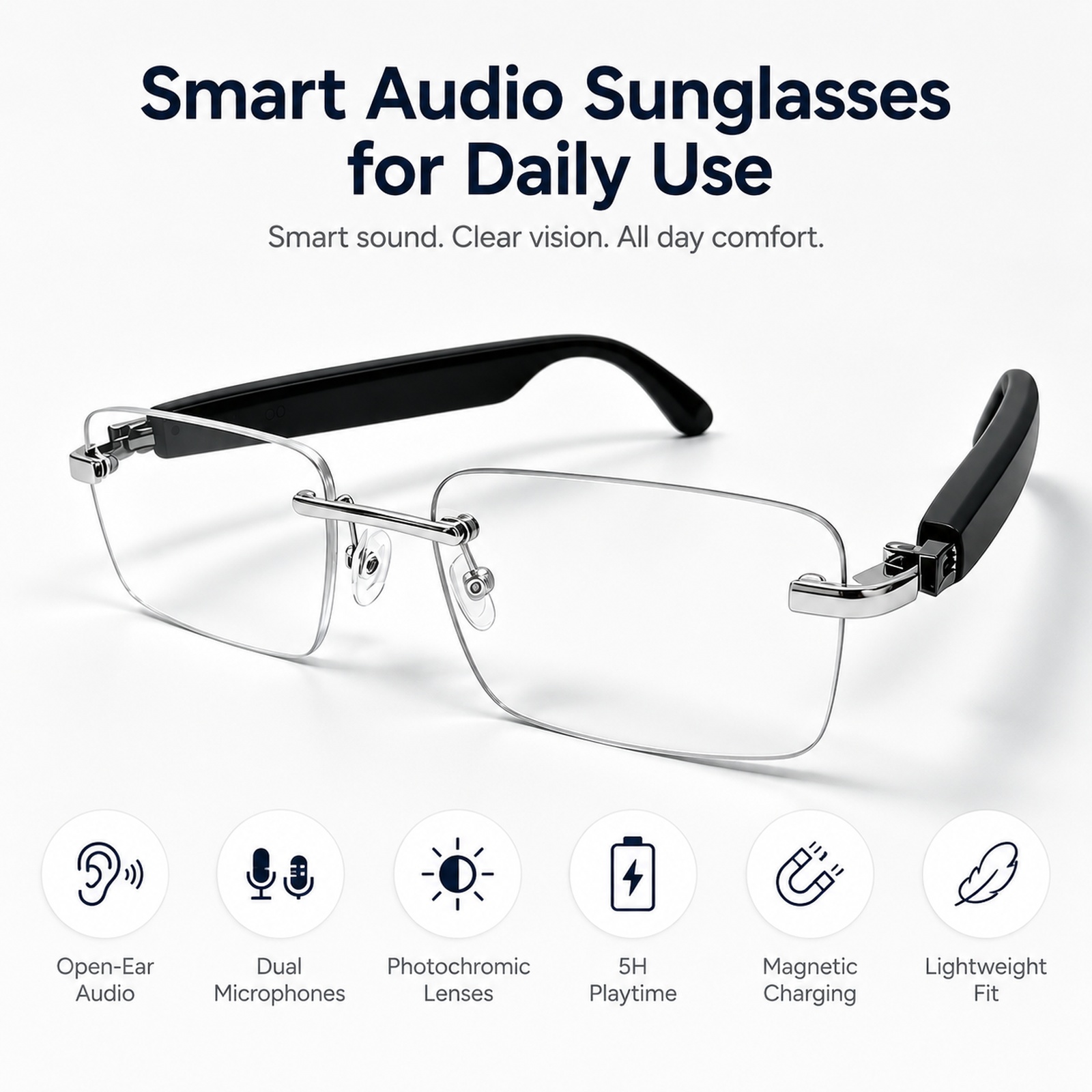 Bluetooth Smart Sunglasses, fo - Smart Sunglasses Open Ear Music Calls recensie en prijs