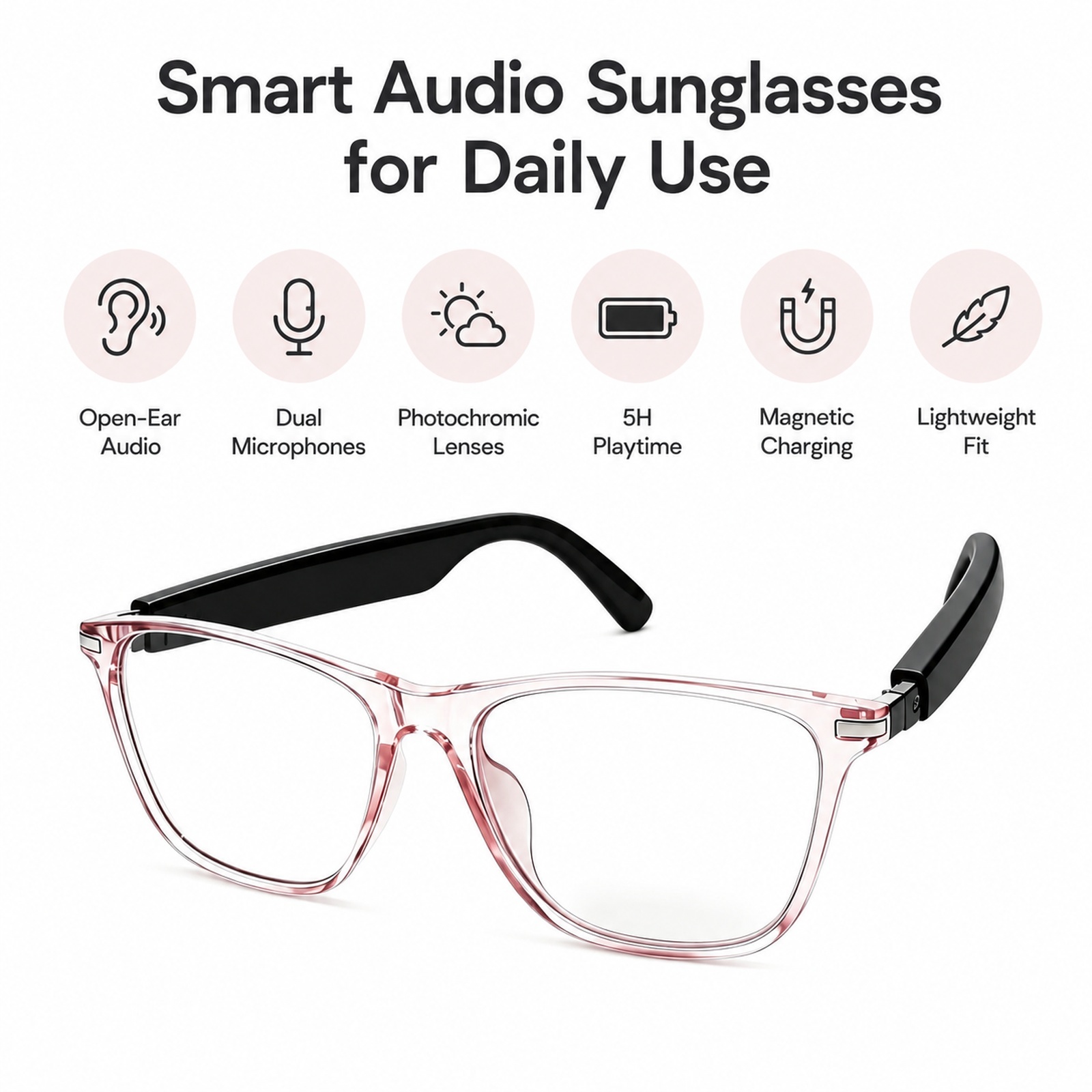 Slimme Bluetooth-zonnebrillen  - Smart Sunglasses Open Ear Music Calls recensie en prijs