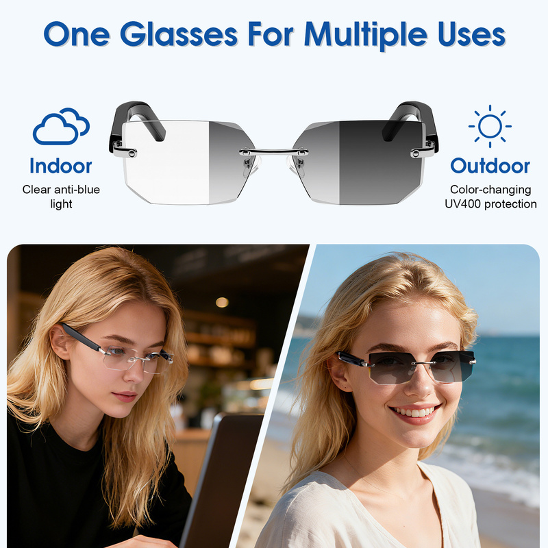 Modieuze slimme audiozonnebril - Smart Sunglasses Open Ear Music Calls recensie en prijs
