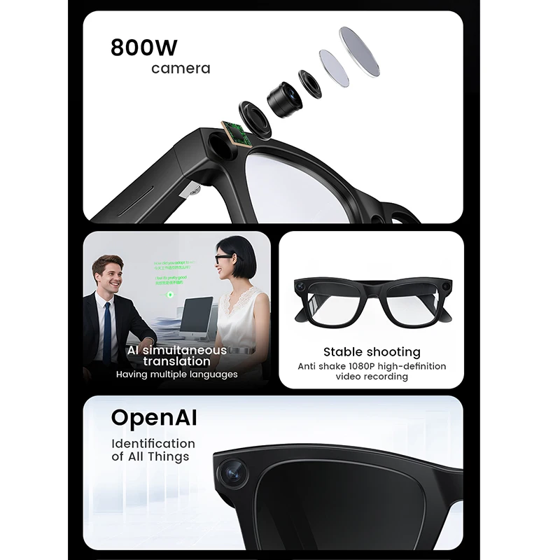 YAOCX Smart Bril 800W Pixel Ca - Smart Glasses Camera Video Recording 1080P recensie en prijs