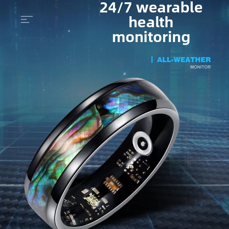 Kleurrijke Abalone Schelp Slim - Smart Ring Health Tracker Blood Oxygen recensie en prijs