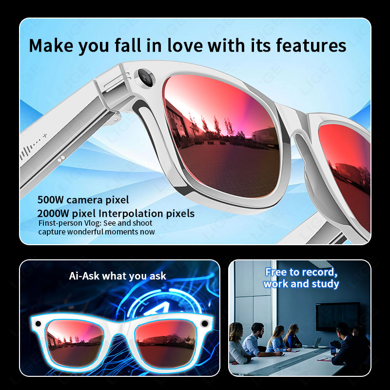 AI 5 miljoen pixels slimme bri - Smart Glasses Camera Video Recording 1080P recensie en prijs