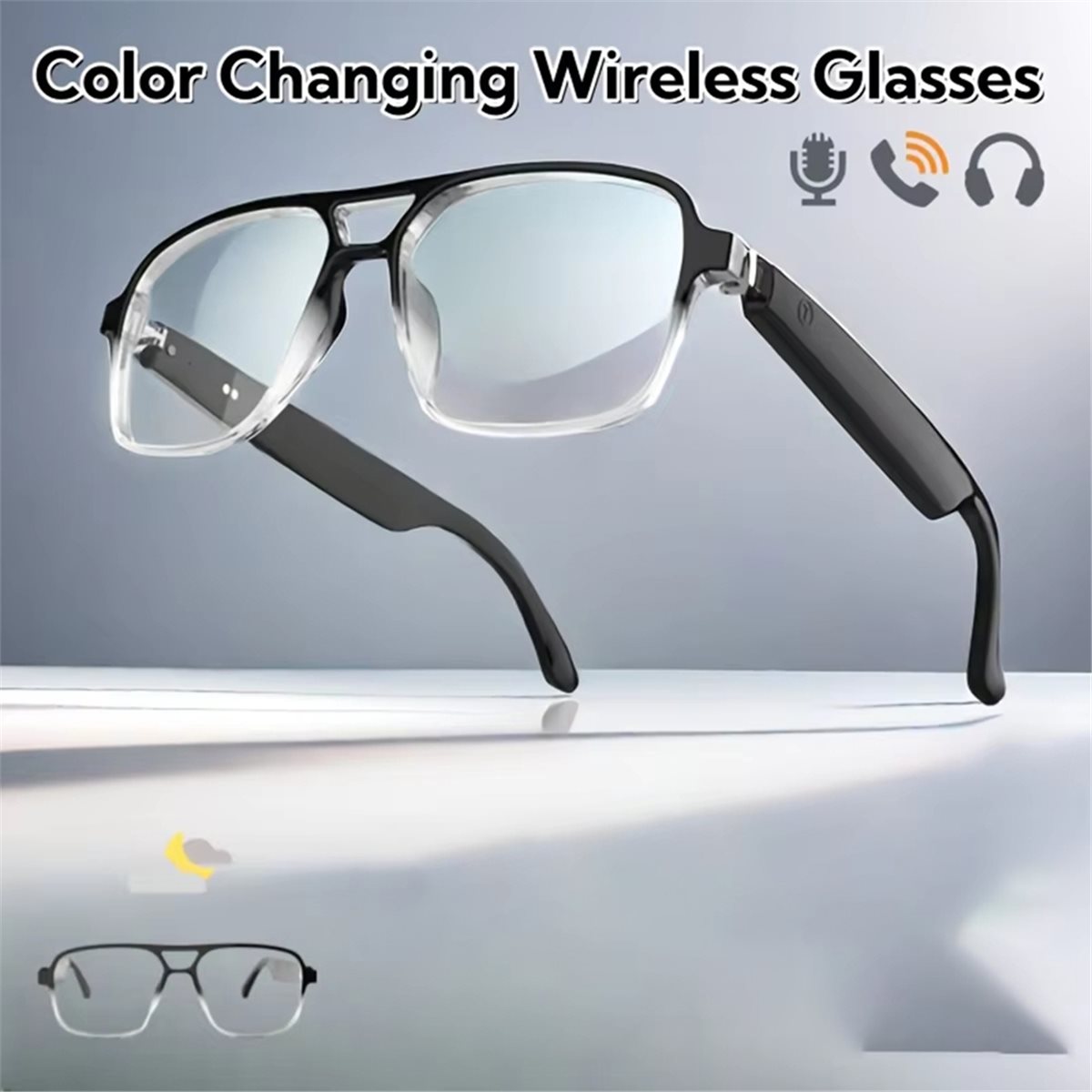 Draadloze slimme bril met audi - Photochromic Smart Sunglasses Audio recensie en prijs