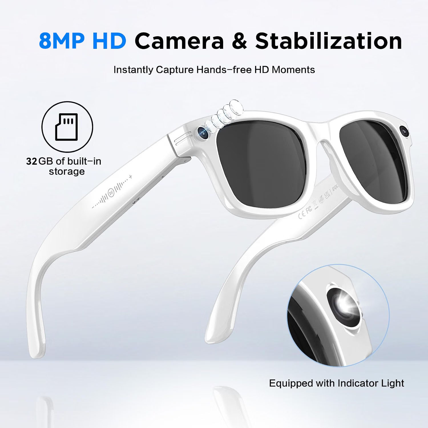 Nieuwe TOP1 Smart 800W Pixel C - Smart Glasses Camera Video Recording 1080P recensie en prijs
