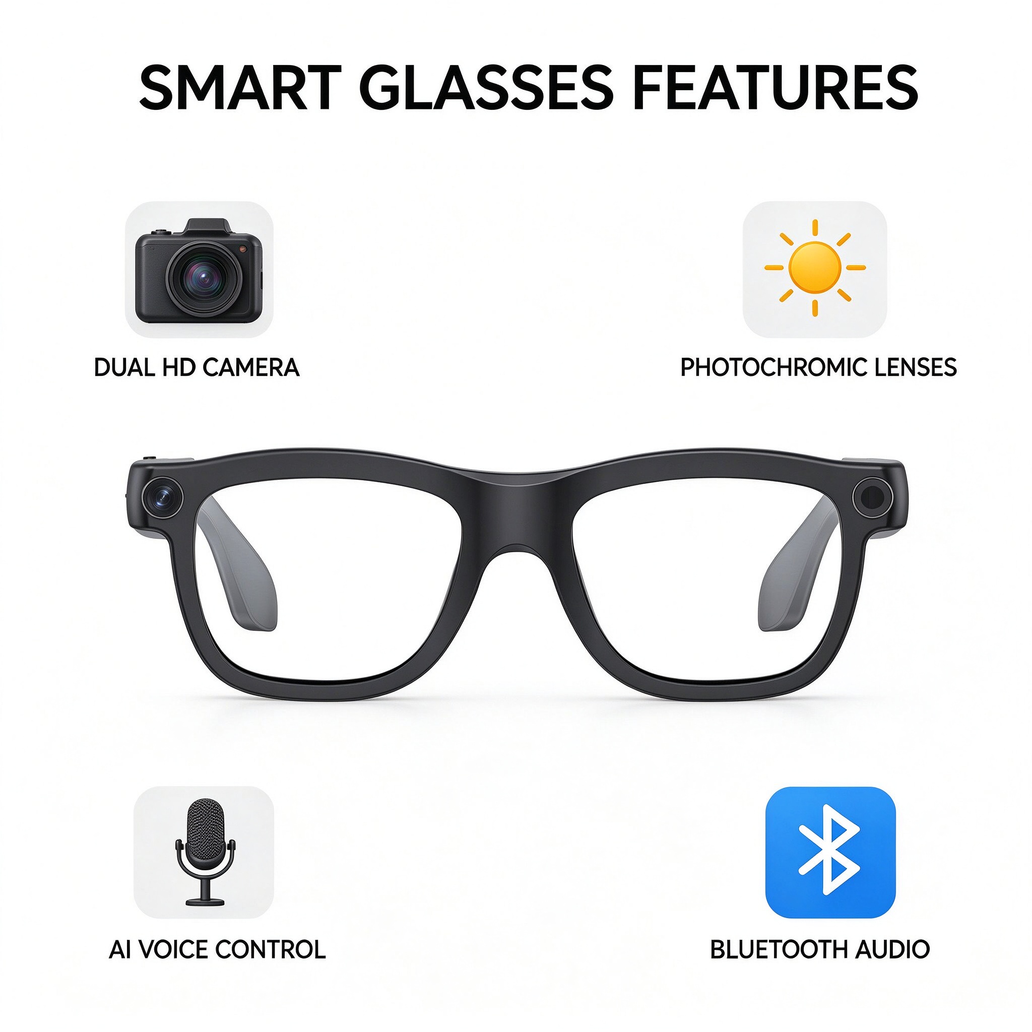 E09C AI Smart Bril Fotochromat - Photochromic Smart Sunglasses Audio recensie en prijs