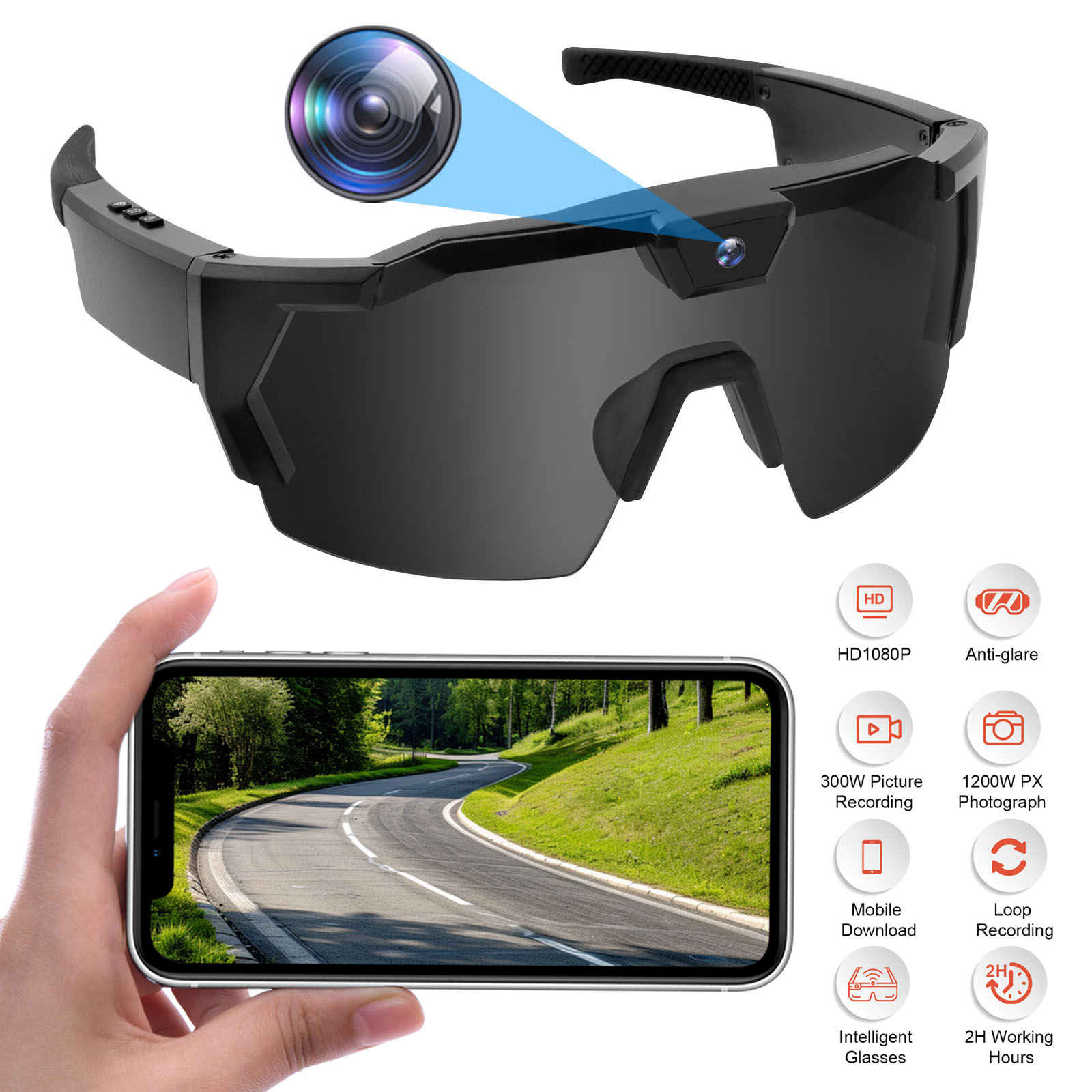 Slimme camera bril HD 1080P fi - Smart Glasses Camera Video Recording 1080P recensie en prijs