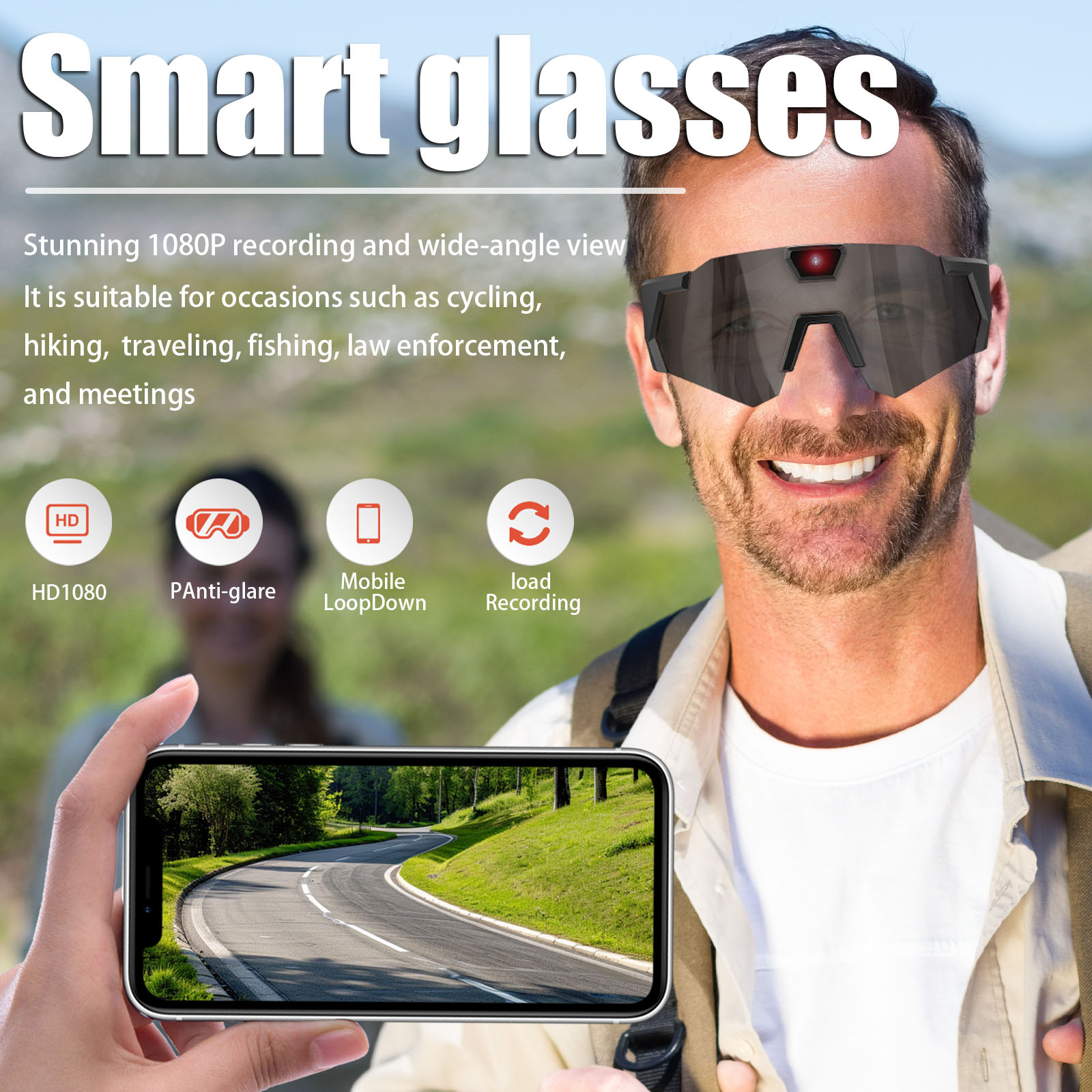 Slimme camera bril HD 1080P fi - Smart Glasses Camera Video Recording 1080P recensie en prijs