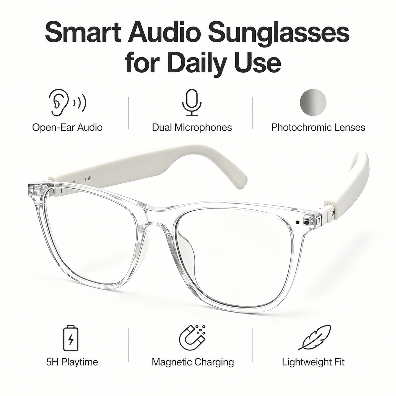 Slimme Bluetooth Fotochromatis - Photochromic Smart Sunglasses Audio recensie en prijs