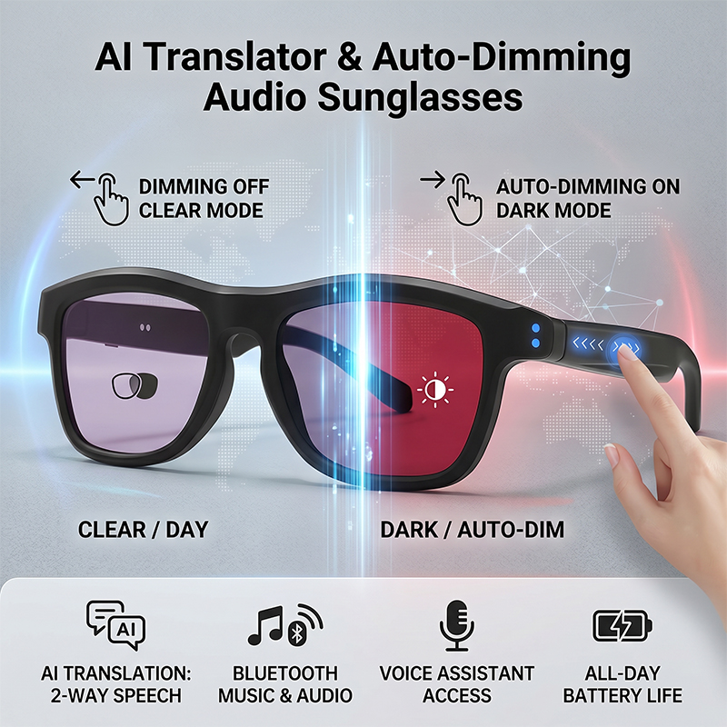 AI-vertaling Smart Touch Autom - Smart Audio Glasses Touch Control recensie en prijs