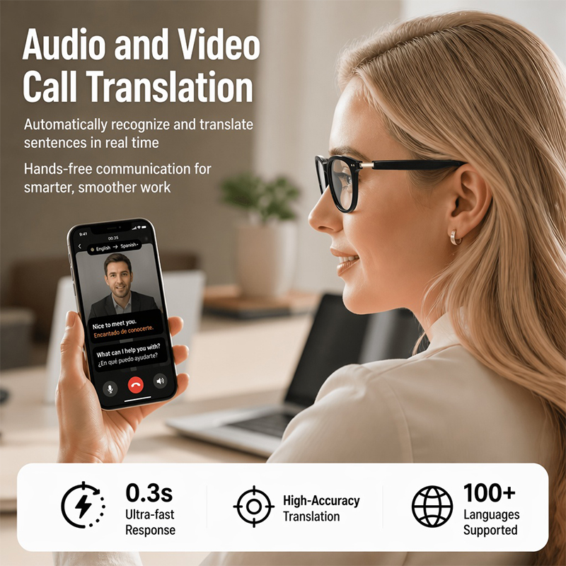 Slimme bril met AI-vertaling,  - Smart Audio Glasses Touch Control recensie en prijs