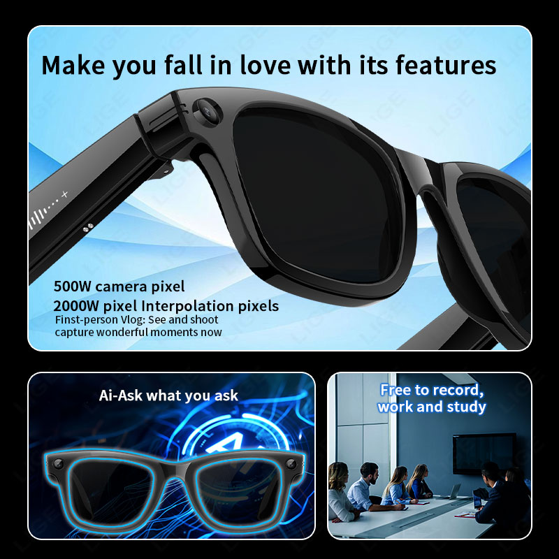AI 5 miljoen pixels slimme bri - Smart Glasses Camera Video Recording 1080P recensie en prijs